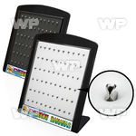 4awne empty display black or white foam 60 clips for micro belly piercing