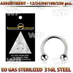4b20l0 surgical steel cbr horseshoes 1 2mm 3mm balls1 4 to 9 1 belly piercing