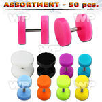 4b20py of acrylic fake cheater plugs out o ring s in mixed color belly piercing