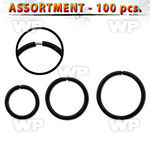 4b20zl black plated silver 925 seamless nose ring s 1mm nose piercing