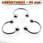 4b2eek surgical steel cbr horseshoe 1 6mms 5mm ball belly piercing