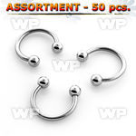 4b2eez surgical steel cbr horseshoe 1 6mms 4mm ball belly piercing