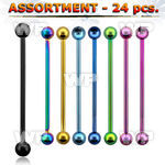 4b2epe of ion plated surgical steel industrial barbells 1 6mm 