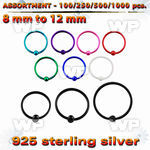 4b2k90 color plated silver 925 nose ring ball 0 6mm nose piercing