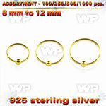 4b2k9k silver 925 nose ring s ball real gold 18k plating 0 6mm nose piercing
