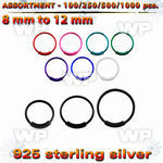 4b2k9z color plated silver 925 endless nose rings nose piercing