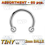 4b2kk6 surgical steel eyebrow cbr horseshoes 2mm ball belly piercing