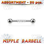 4b2kk97 of surgical steel nipple barbell 1 6mm 4mm ball nipple piercing