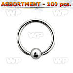 4b2kkt7 316l steel captive bead ring 1mm 3mm ball ear lobe piercing