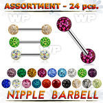 4b2kte of surgical steel nipple barbells 1 6mm 5mm ball ferido nipple piercing