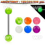 4b2kyt surgical steel tongue bar 1 6mm 5mm glow in the dark bal tongue piercing