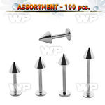 4b2p01 surgical steel labret studs 1 2mm 4mm cone lower lip piercing