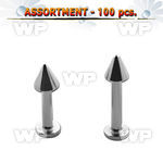 4b2p06 surgical steel labret studs 1 6mm 4mm cone lower lip piercing