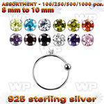 4b2s0s silver 925 nose rings closure ball 1 5mm prong set round nose piercing