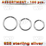 4b2sey silver 925 seamless ring 1mm diameter measured on the ear lobe piercing