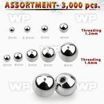 4b2sez 3000 pcs of surgical steel ballsin sizes from 2mm to 8mm belly piercing