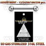 4b2yl9 eo gas sterilized implant grade steel barbell 4mmball