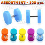 4b2yte acrylic faux plugs 4mm to 12mm colors 100pcs