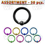 4b2z9z of ion plated surgical steel captive bead ring 1 2mm ear lobe piercing