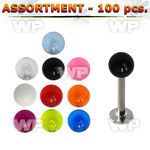 4b2zk surgical steel labret studs 1 6mm 4mm acrylic uv balls belly piercing