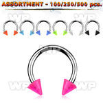4b2zse surgical steel cbr horseshoes 1 2mm 3mm acrylic uv cones belly piercing