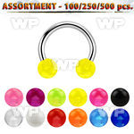 4b2zsp surgical steel cbr horseshoes 1 2mm 3mm acrylic uv balls belly piercing