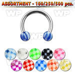 4b2ztz surgical steel cbr horseshoes 1 2mm 3mm acrylic checker belly piercing