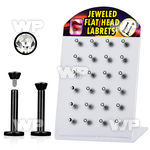 4b426 display w black ion plated surgical steel internally thre belly piercing