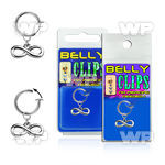 4b6myet fake belly clip dangling infinity symbol belly piercing