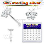 4f4hd6zy silver nose pins 22g butterfly clear crystals 36