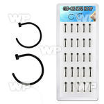 4f6buy box w of black ion plated 316l steel fake nose clips 0 8 nose piercing