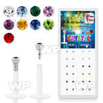 4fbcnk box w bio flex labrets 1 2mm 2 5mm push in surgical stee lower lip piercing