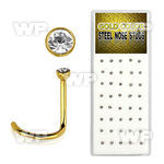 4fu3z box w gold ion plated surgical steel nose screw spirals nose piercing