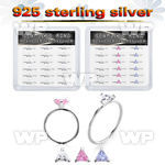 4fuxjfy silver seamless nose ring 22g triangled color 18