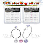 4fuxjfz silver seamless nose ring 22g color cz 18