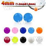 4mm acrylic uv dimple ball for ball closure rings