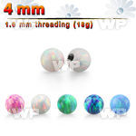 4mm synthetic opal ball w 18g 1mm threading