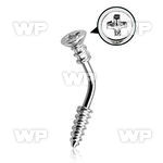 4u36o steel belly ring cross screw top screw threading tip bo belly piercing