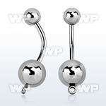 4uix steel belly ring w 8mm 5mm normal high polished steel belly piercing