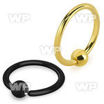 4w1arey ion plated steel fixed bead ring 16g 3mm ball