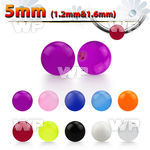 5mm acrylic uv dimple ball for ball closure rings