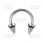 646uy7 surgical steel cbr horseshoe 1 6mm 6x5mm ridged drill belly piercing
