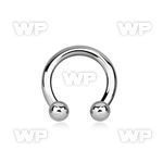 64at surgical steel cbr horseshoe 3mm internally threaded 6mm belly piercing