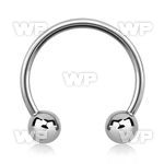 64i surgical steel cbr horseshoe 1 6mm 5mm ball belly piercing