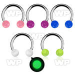 64ib surgical steel cbr horseshoe 1 6mm 5mm glow in the dark belly piercing