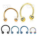 64rkp4 ion plated surgical steel cbr horseshoe 20g 0 8mm 3mm eyebrow piercing