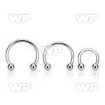 64w4 surgical steel cbr horseshoe 1 2mm 3mm ball belly piercing