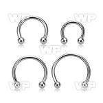 64w4ks surgical steel cbr horseshoe 1 2mm 2 5mm ball belly piercing
