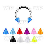 64whq6u surgical steel cbr horseshoes 1 2mm 3mm acrylic uv cones belly piercing