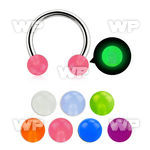 64wib4 surgical steel cbr horseshoe 1 2mm 3mm acrylic glow in belly piercing